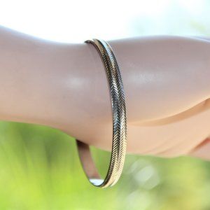 Sterling Silver Diamond Cut Bangle Bracelet